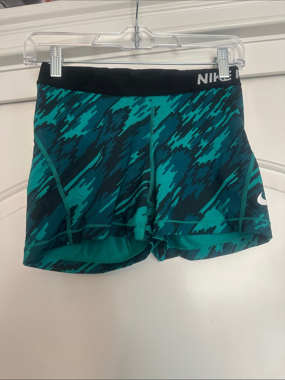 Nike Teal & Black Patterned Performance Shorts